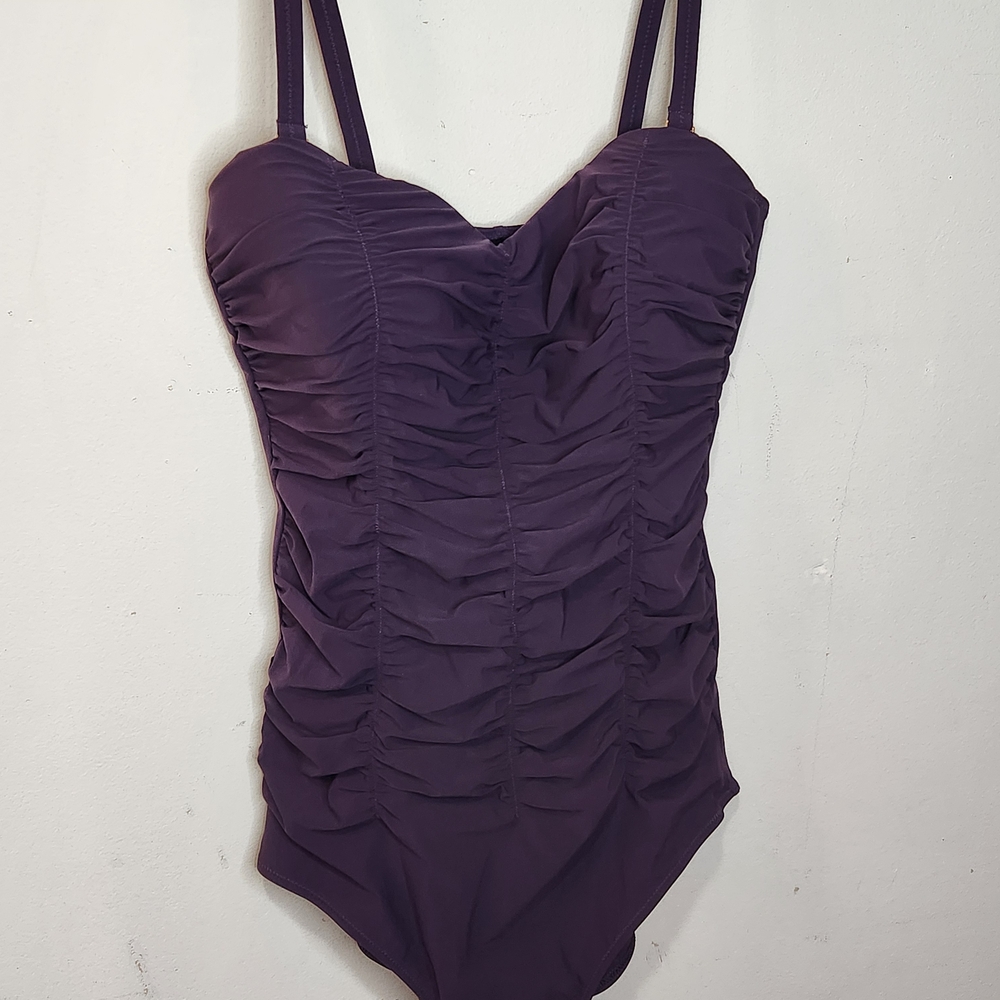 Anita Vintage Style Comfort One-Piece Swimsuit in Purple